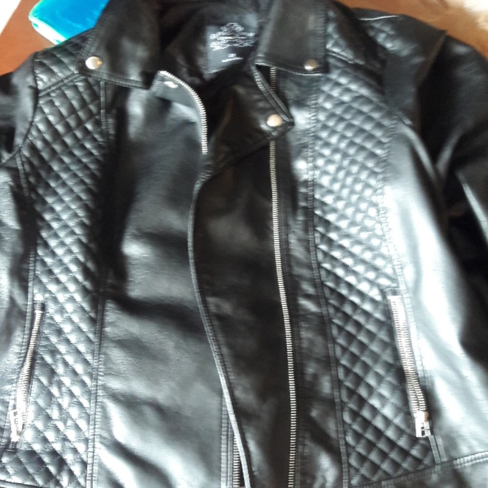 Louis Paris Faux Leather Moto Jacket